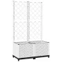 Planter with white PP trellis 80x40x136 cm by , Pots and planters - Ref: Foro24-153282, Price: 74,00 €, Discount: %