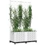 Planter with white PP trellis 80x40x136 cm by , Pots and planters - Ref: Foro24-153282, Price: 74,00 €, Discount: %