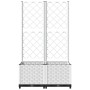 Planter with white PP trellis 80x40x136 cm by , Pots and planters - Ref: Foro24-153282, Price: 78,46 €, Discount: %