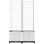 Planter with white PP trellis 80x40x136 cm by , Pots and planters - Ref: Foro24-153282, Price: 74,00 €, Discount: %