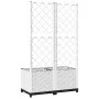 Planter with white PP trellis 80x40x136 cm by , Pots and planters - Ref: Foro24-153282, Price: 74,00 €, Discount: %