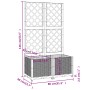 Pflanzgefäß mit weißem PP-Gitter 80x40x136 cm von , Töpfe und Pflanzgefäße - Ref: Foro24-153282, Preis: 78,46 €, Rabatt: %