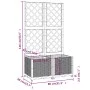Planter with white PP trellis 80x40x136 cm by , Pots and planters - Ref: Foro24-153282, Price: 74,00 €, Discount: %