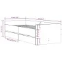 Brown oak bed frame with drawers 90x190 cm by , Beds and slatted bases - Ref: Foro24-3207356, Price: 164,29 €, Discount: %