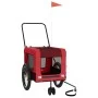 Haustier-Fahrradanhänger, Eisen-Oxford-Stoff, Rot, Schwarz von , Kinderwagen für Haustiere - Ref: Foro24-93943, Preis: 109,29...
