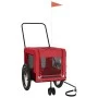 Pet Bicycle Trailer Iron Oxford Cloth Red Black by , pet strollers - Ref: Foro24-93943, Price: 111,04 €, Discount: %