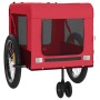 Haustier-Fahrradanhänger, Eisen-Oxford-Stoff, Rot, Schwarz von , Kinderwagen für Haustiere - Ref: Foro24-93943, Preis: 103,75...