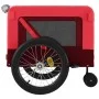 Haustier-Fahrradanhänger, Eisen-Oxford-Stoff, Rot, Schwarz von , Kinderwagen für Haustiere - Ref: Foro24-93943, Preis: 109,29...