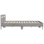 Sonoma-graues Holzwerkstoffbett mit Kopfteil 180 x 200 cm von , Betten und Lattenroste - Ref: Foro24-3207404, Preis: 169,73 €...
