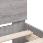 Cama con cabecero madera de ingeniería gris Sonoma 180x200 cm