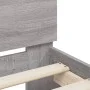 Sonoma gray engineered wood bed with headboard 180x200 cm by , Beds and slatted bases - Ref: Foro24-3207404, Price: 166,98 €,...