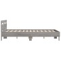 Cama con cabecero madera de ingeniería gris Sonoma 140x200 cm de , Camas y somieres - Ref: Foro24-3207425, Precio: 138,61 €, ...