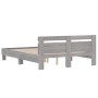 Cama con cabecero madera de ingeniería gris Sonoma 140x200 cm de , Camas y somieres - Ref: Foro24-3207425, Precio: 138,61 €, ...