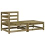 Equine garden sofa with cushions and footrest by , Modular outdoor sofas - Ref: Foro24-838116, Price: 124,61 €, Discount: %