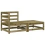Equine garden sofa with cushions and footrest by , Modular outdoor sofas - Ref: Foro24-838116, Price: 123,52 €, Discount: %