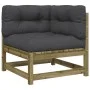 Equine garden sofa with cushions and footrest by , Modular outdoor sofas - Ref: Foro24-838116, Price: 123,52 €, Discount: %