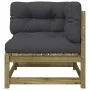 Equine garden sofa with cushions and footrest by , Modular outdoor sofas - Ref: Foro24-838116, Price: 123,52 €, Discount: %