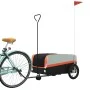 Black and orange iron bicycle trailer 45 kg by , Bicycle trailers - Ref: Foro24-94068, Price: 89,21 €, Discount: %