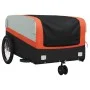 Black and orange iron bicycle trailer 45 kg by , Bicycle trailers - Ref: Foro24-94068, Price: 89,21 €, Discount: %