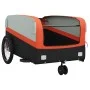 Black and orange iron bicycle trailer 45 kg by , Bicycle trailers - Ref: Foro24-94068, Price: 89,21 €, Discount: %