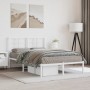 Bettgestell aus Metall mit weißem Kopfteil 120x190 cm von , Betten und Lattenroste - Ref: Foro24-355607, Preis: 88,50 €, Raba...