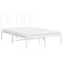 Bettgestell aus Metall mit weißem Kopfteil 120x190 cm von , Betten und Lattenroste - Ref: Foro24-355607, Preis: 88,50 €, Raba...