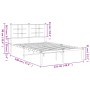 Bettgestell aus Metall mit weißem Kopfteil 120x190 cm von , Betten und Lattenroste - Ref: Foro24-355607, Preis: 88,50 €, Raba...
