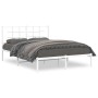 Bettgestell aus weißem Metall mit Kopfteil 140x200 cm von , Betten und Lattenroste - Ref: Foro24-355611, Preis: 92,65 €, Raba...