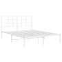 Bettgestell aus weißem Metall mit Kopfteil 140x200 cm von , Betten und Lattenroste - Ref: Foro24-355611, Preis: 92,65 €, Raba...