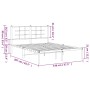 Bettgestell aus weißem Metall mit Kopfteil 140x200 cm von , Betten und Lattenroste - Ref: Foro24-355611, Preis: 92,65 €, Raba...