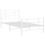 Metallbettgestell mit Kopf- und Fußteil weiß 107x203 cm von , Betten und Lattenroste - Ref: Foro24-355624, Preis: 67,25 €, Ra...