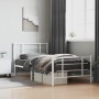 Metallbettgestell mit Kopf- und Fußteil weiß 107x203 cm von , Betten und Lattenroste - Ref: Foro24-355624, Preis: 67,25 €, Ra...