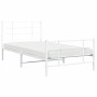 Metallbettgestell mit Kopf- und Fußteil weiß 107x203 cm von , Betten und Lattenroste - Ref: Foro24-355624, Preis: 67,25 €, Ra...