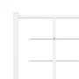 Metal bed frame with headboard and footboard white 107x203 cm by , Beds and slatted bases - Ref: Foro24-355624, Price: 66,34 ...