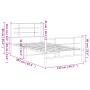 Metallbettgestell mit Kopf- und Fußteil weiß 107x203 cm von , Betten und Lattenroste - Ref: Foro24-355624, Preis: 67,25 €, Ra...