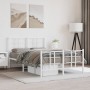 Metal bed frame with headboard and white footboard 120x200 cm by , Beds and slatted bases - Ref: Foro24-355626, Price: 88,73 ...