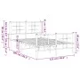 Metal bed frame with headboard and white footboard 120x200 cm by , Beds and slatted bases - Ref: Foro24-355626, Price: 87,60 ...