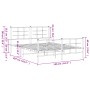Bettgestell aus Metall mit Kopfteil und weißem Fußteil 150x200 cm von , Betten und Lattenroste - Ref: Foro24-355630, Preis: 9...