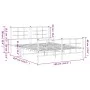 Metal bed frame with headboard and white footboard 150x200 cm by , Beds and slatted bases - Ref: Foro24-355630, Price: 93,78 ...