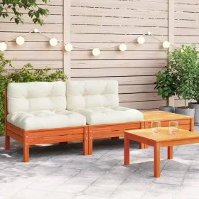 2-seater garden sofa with cushions and footrest by , Modular outdoor sofas - Ref: Foro24-838182, Price: 156,62 €, Discount: %