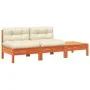 2-seater garden sofa with cushions and footrest by , Modular outdoor sofas - Ref: Foro24-838182, Price: 156,62 €, Discount: %