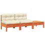 2-Sitzer-Gartensofa mit Kissen und Fußstütze von , Modulare Sofas für den Außenbereich - Ref: Foro24-838182, Preis: 157,86 €,...