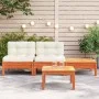 2-seater garden sofa with cushions and footrest by , Modular outdoor sofas - Ref: Foro24-838182, Price: 156,62 €, Discount: %