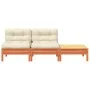 2-seater garden sofa with cushions and footrest by , Modular outdoor sofas - Ref: Foro24-838182, Price: 156,62 €, Discount: %