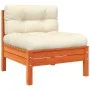 2-seater garden sofa with cushions and footrest by , Modular outdoor sofas - Ref: Foro24-838182, Price: 156,62 €, Discount: %