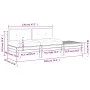 2-seater garden sofa with cushions and footrest by , Modular outdoor sofas - Ref: Foro24-838182, Price: 156,62 €, Discount: %