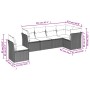Gartensofa-Set mit Kissen, 6-teilig, beiges synthetisches Rattan von , Gartensets - Ref: Foro24-3249538, Preis: 392,73 €, Rab...