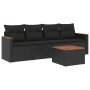 5-piece garden furniture set and black synthetic rattan cushions by , Garden sets - Ref: Foro24-3258177, Price: 334,06 €, Dis...