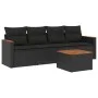 5-piece garden furniture set and black synthetic rattan cushions by , Garden sets - Ref: Foro24-3258177, Price: 316,44 €, Dis...