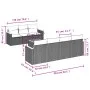8-piece garden sofa set and black synthetic rattan cushions by , Garden sets - Ref: Foro24-3258206, Price: 469,54 €, Discount: %